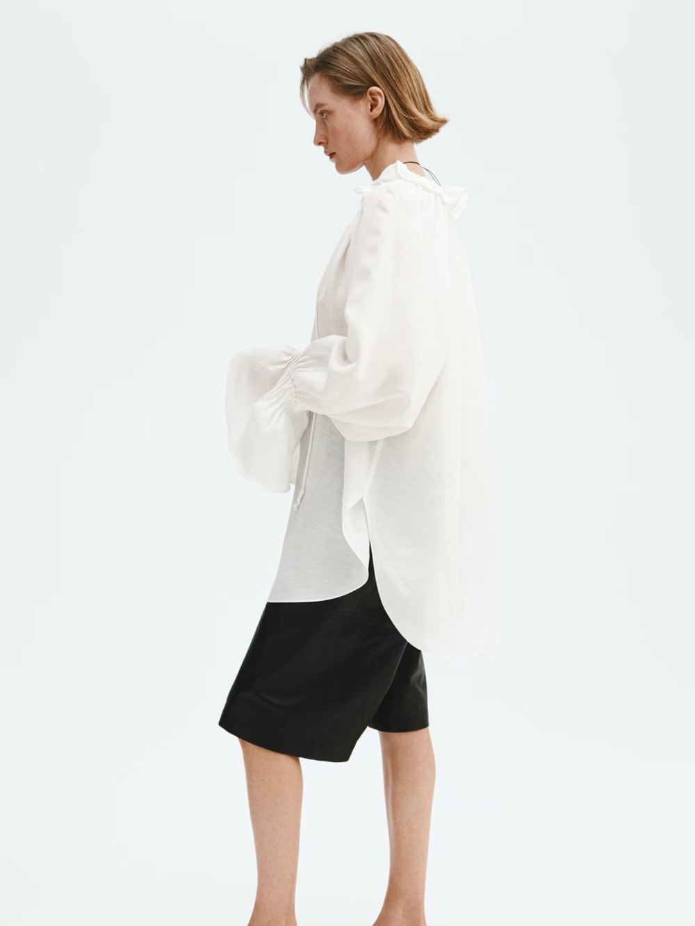 H&M Oversized Linen-Blend Shirt - Picture 5 of 8